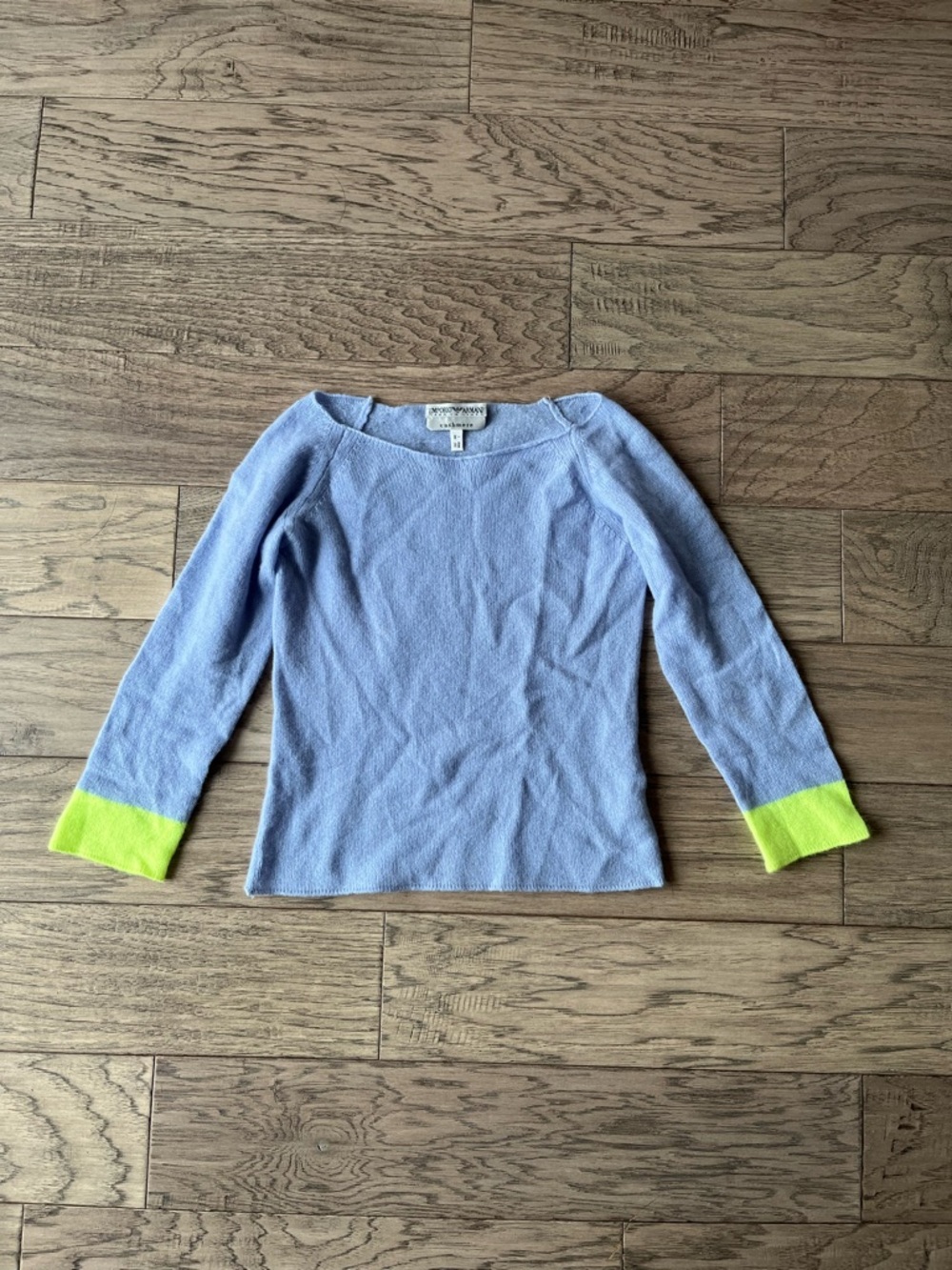 Emporio Armani Light Blue Cashmere Sweater size 38